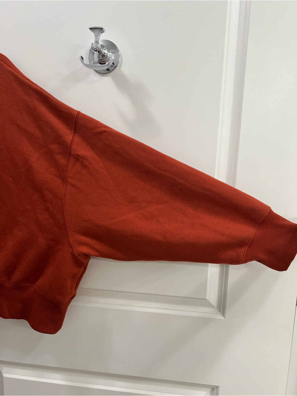 Nike Women's Rust Orange Cropped Crewneck Oversized Fit Sweatshirt Size XL - Picture 7 of 8